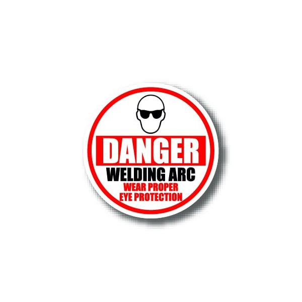 Ergomat 16in CIRCLE SIGNS - Danger Welding Arc Wear Proper Eye Protection DSV-SIGN 256 #1975 -UEN - main